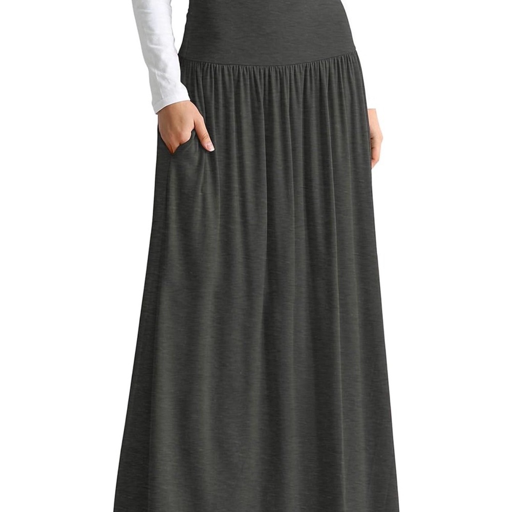 Chic Charcoal Maxi Skirt